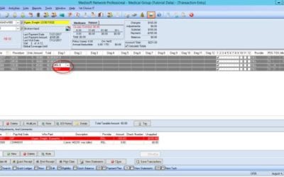 How to correct diagnosis showing red in the transaction screen