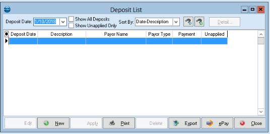 Deposit List