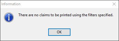 No Claims to be Printed