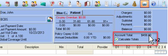 Incorrect Patient Account Total